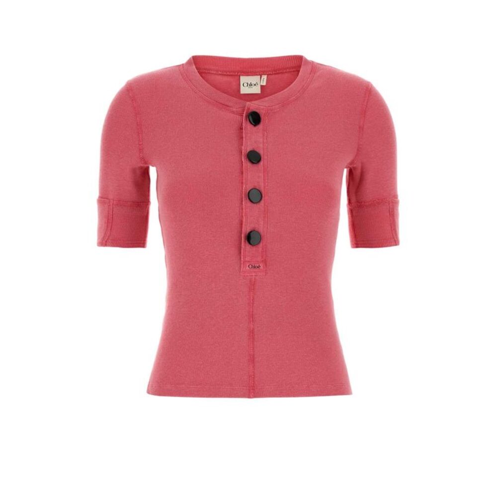 Chloe Women Pink Cotton Top
